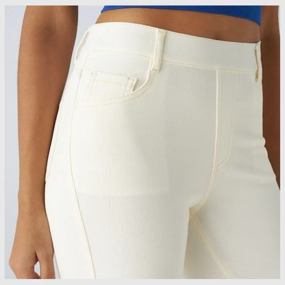 Pantalon élastique et confortable avec taille haute
