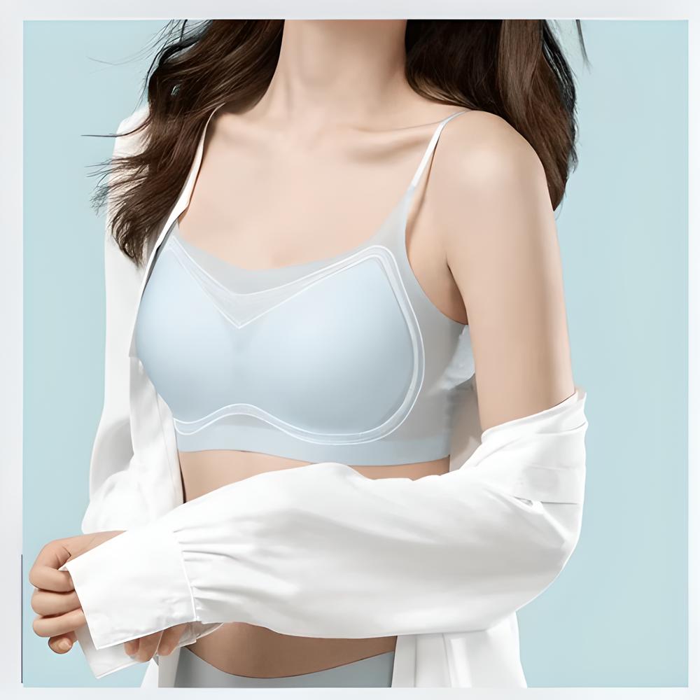Soutien-gorge confortable en fibre glacée ultra-mince sans couture