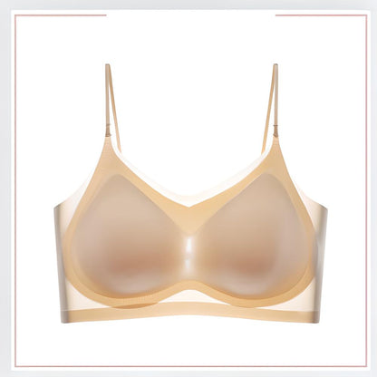 Soutien-gorge confortable en fibre glacée ultra-mince sans couture