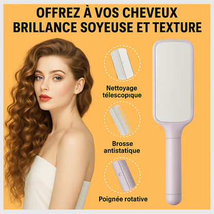 Brosse à cheveux autonettoyante