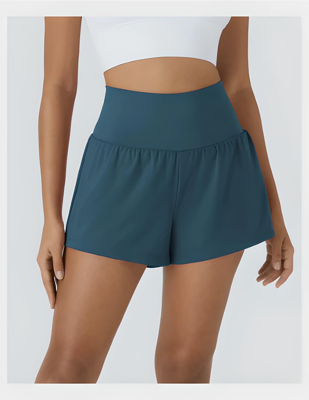 Short d'entraînement 2 en 1 taille super haute 5'' pour femme