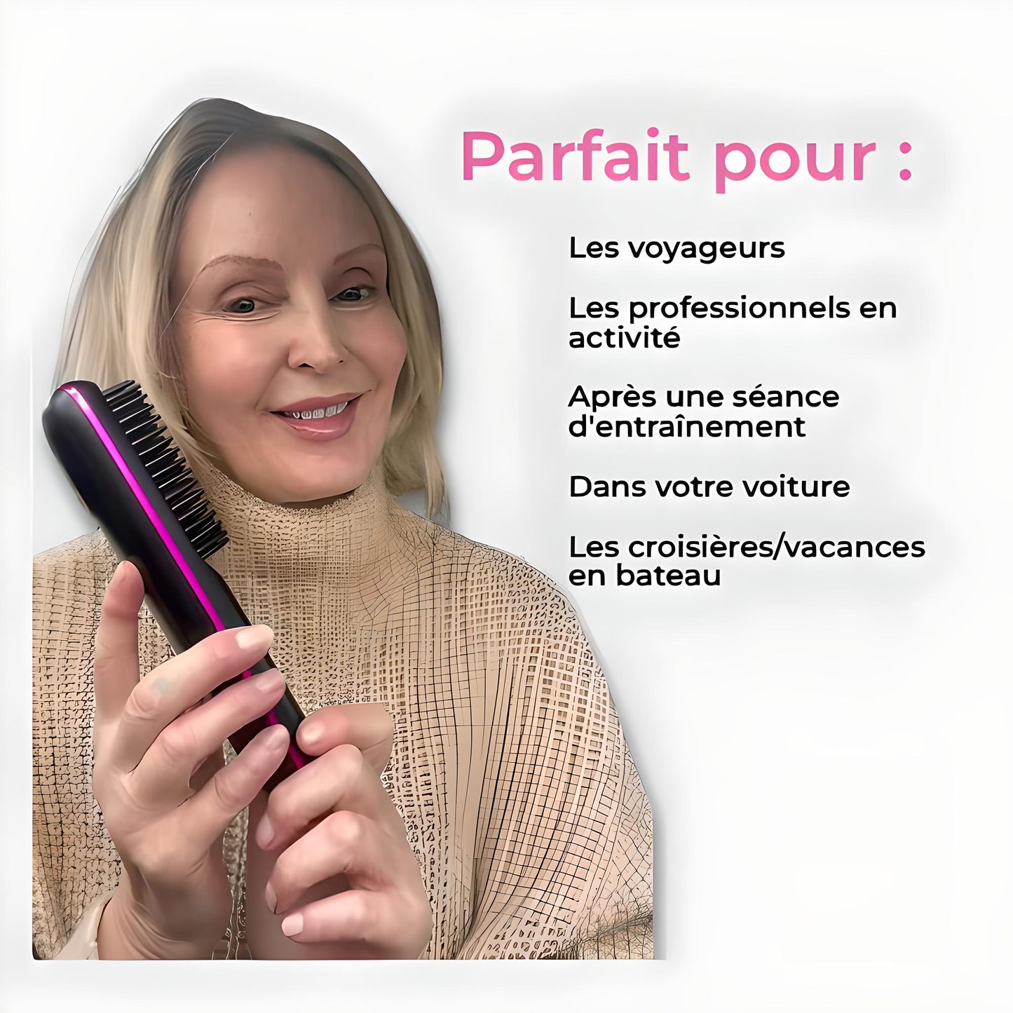 GlamBrush X™  - Brosse lissante portable