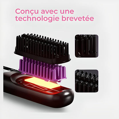 GlamBrush X™  - Brosse lissante portable