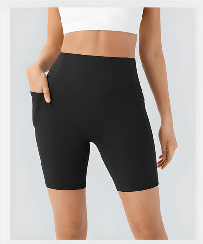 SculptShorts™ - Short d'entraînement gainant taille haute avec poches latérales