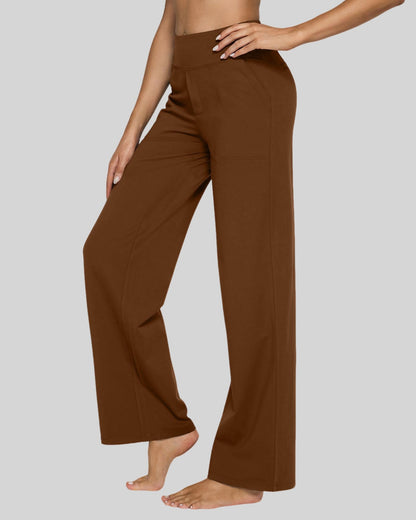 Élégancia™ – Pantalon Large Taille Haute Confort Chic
