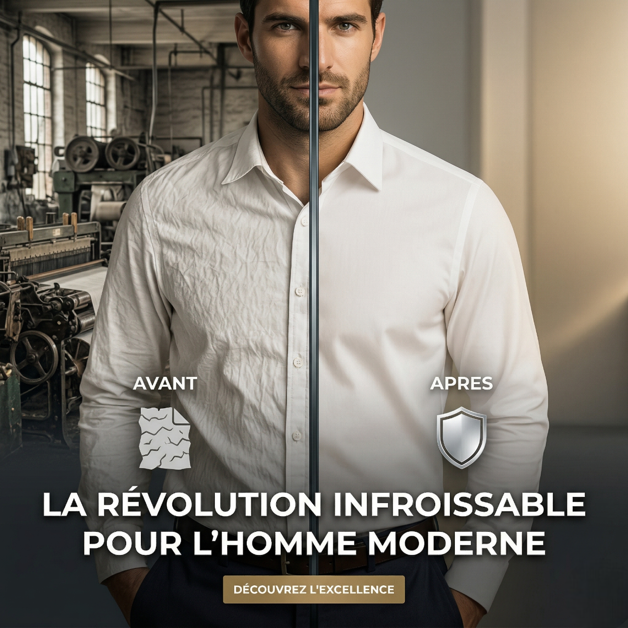 FlexFit™-Chemise Élite Pro | Infroissable & Coupe Ajustée