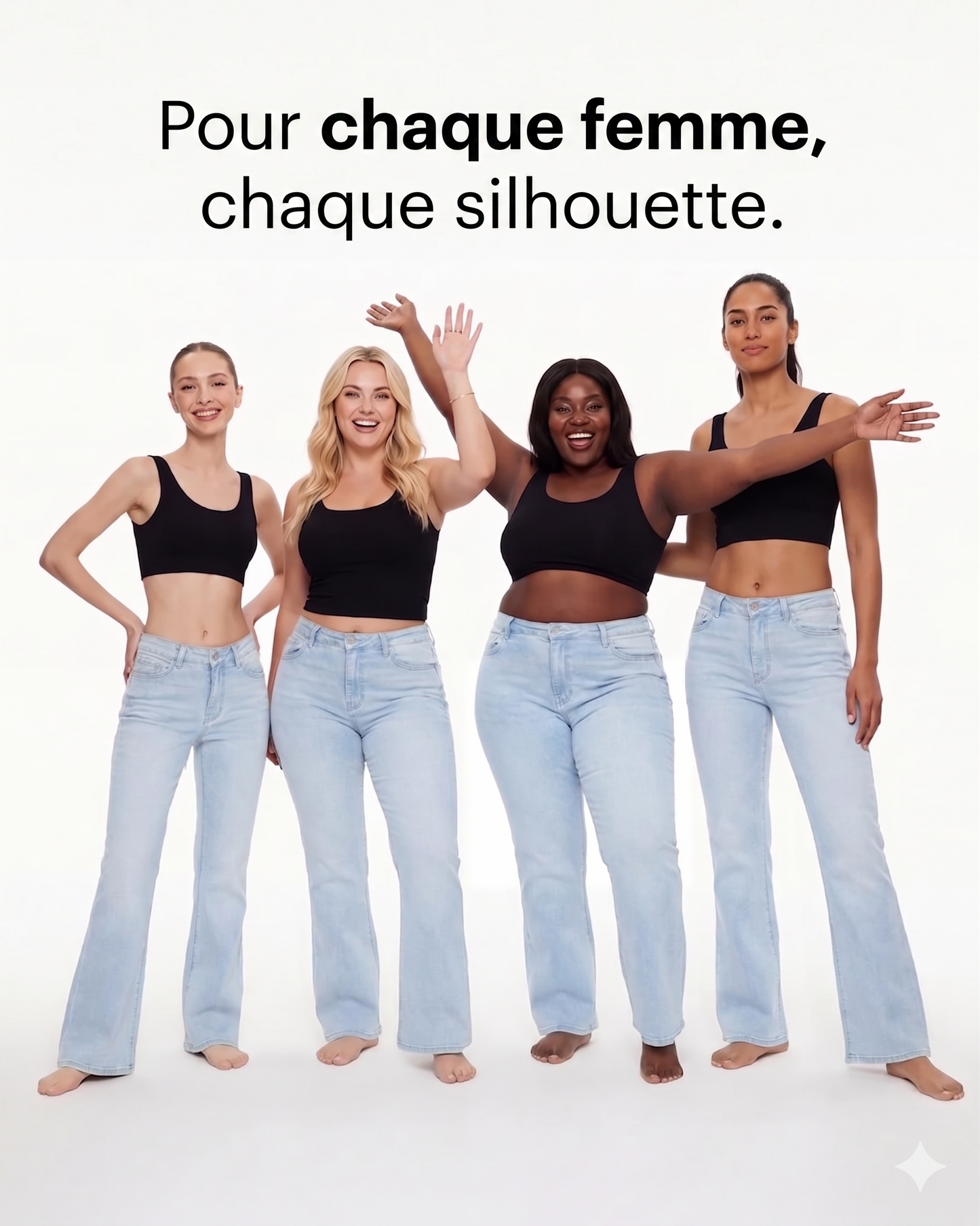 CourbeChic™ Jean Wide Leg Sculptant BBL — Taille Mi-Haute