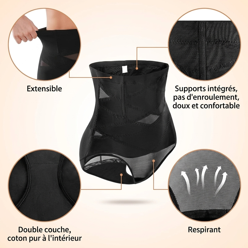 ÉlanceCorps™ - Culotte Gainante Dentelle — Ventre Plat & Silhouette Affinée