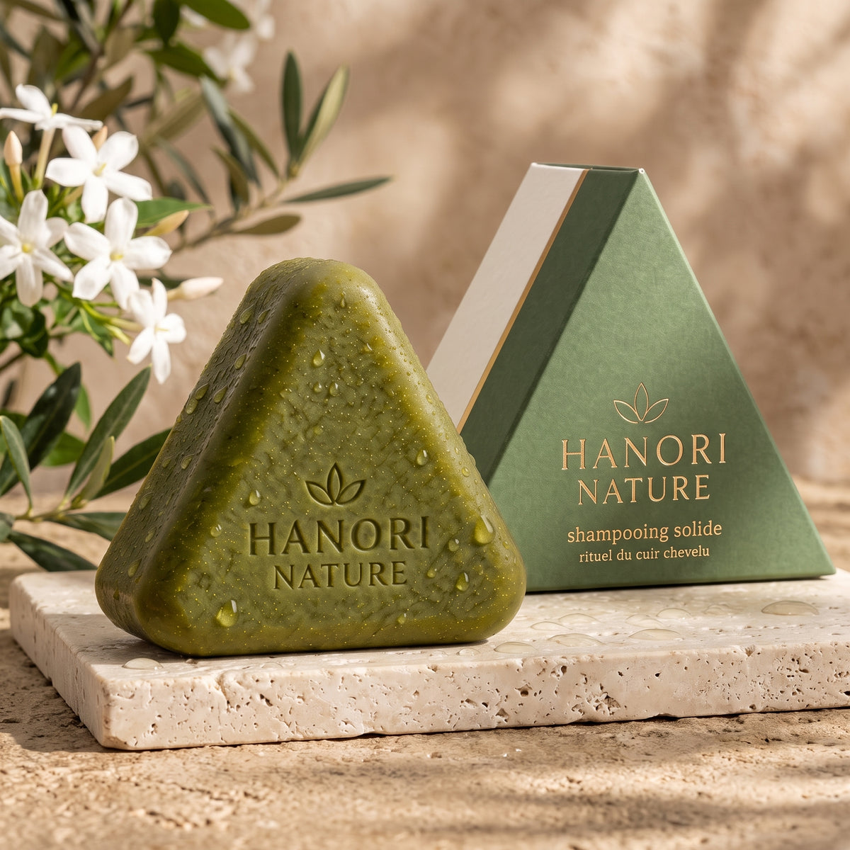 Hanori Nature | Shampoing Solide Anti-Chute et Repousse | Rituel Coréen aux 12 Plantes