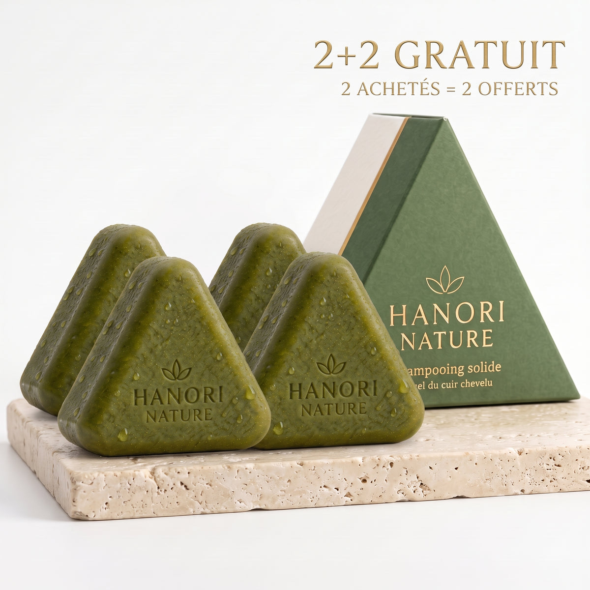 Hanori Nature | Shampoing Solide Anti-Chute et Repousse | Rituel Coréen aux 12 Plantes