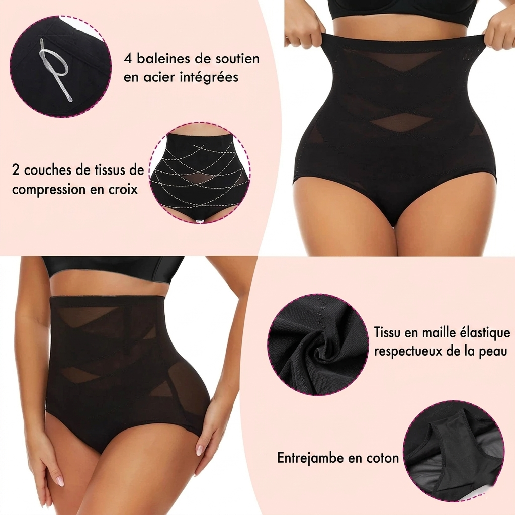 ÉlanceCorps™ - Culotte Gainante Dentelle — Ventre Plat & Silhouette Affinée