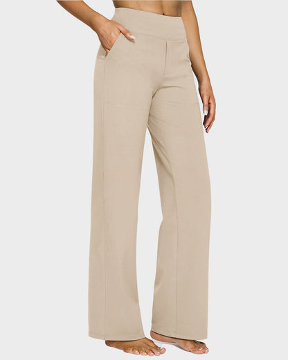 Élégancia™ – Pantalon Large Taille Haute Confort Chic