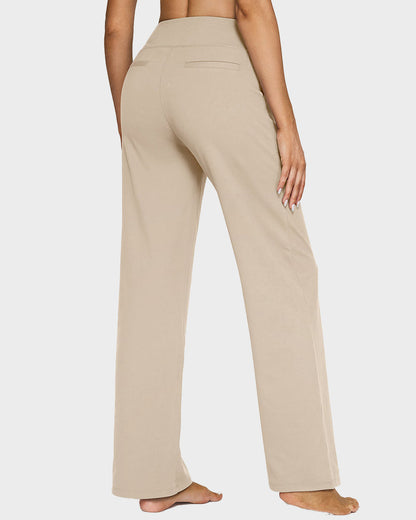 Élégancia™ – Pantalon Large Taille Haute Confort Chic