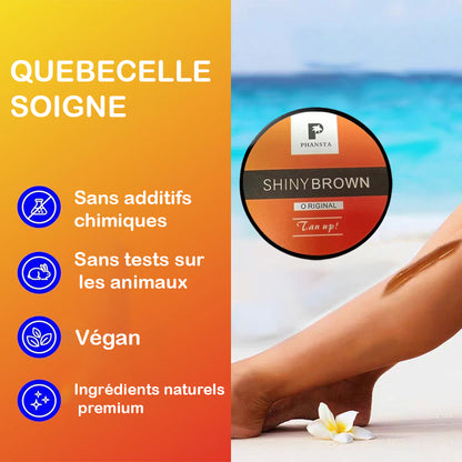 ShinyBrown™-Lotion autobronzante pour aider à obtenir un teint plus foncé