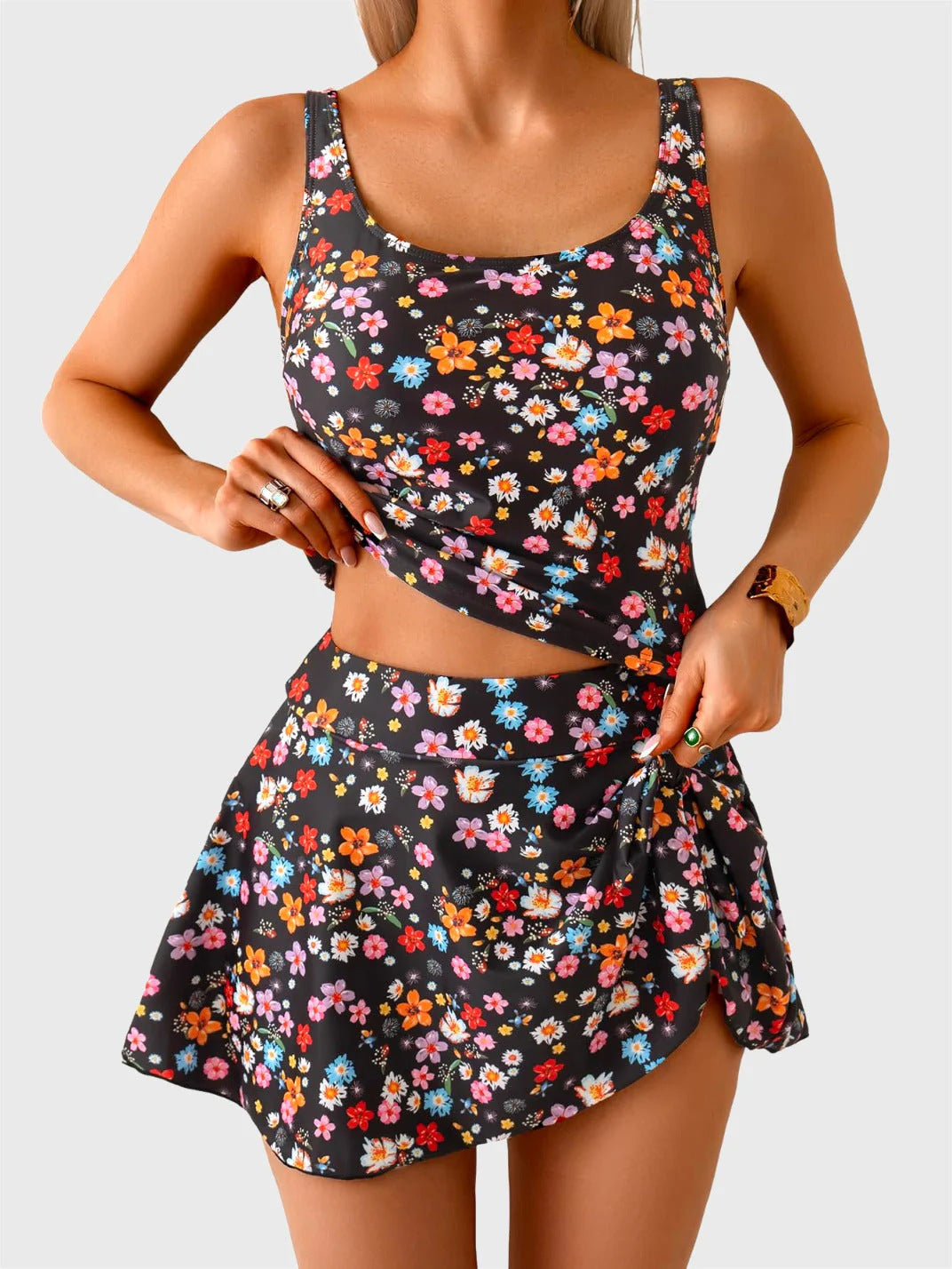 Rivela™ — Tankini Confidence 2 pièces avec jupe intégrée