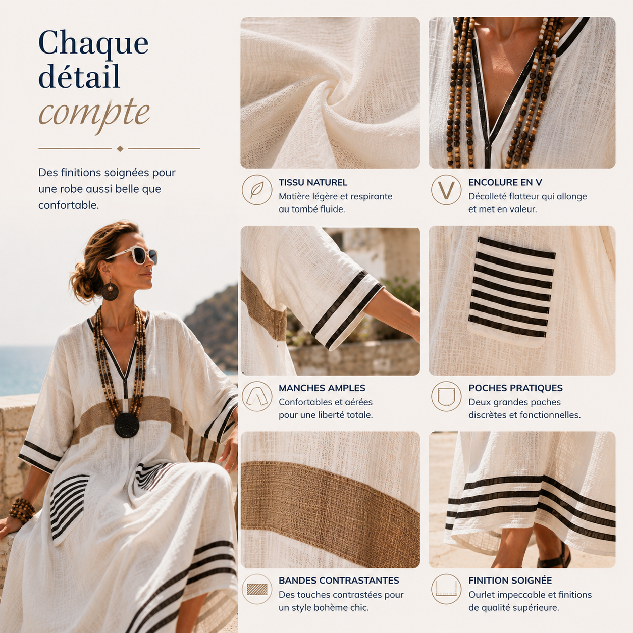 Lunévia™ — Robe longue bohème légère