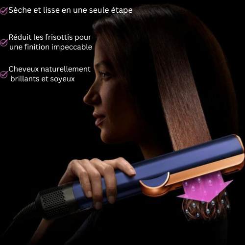 Lissora™ – Lisseur-Séchoir 2-en-1 à Technologie Ionique.