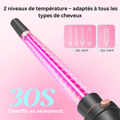 Curliva™ – Set 5-en-1 Fer à Boucler Professionnel