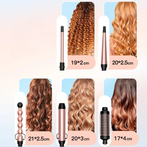 Curliva™ – Set 5-en-1 Fer à Boucler Professionnel