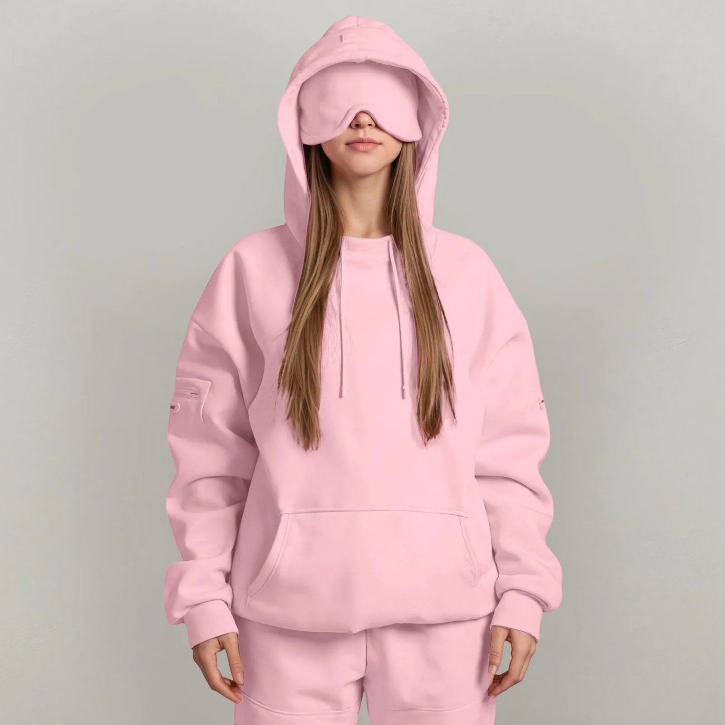 ZenVoyage™ – Sweat à capuche Chic avec masque pour les yeux de voyage