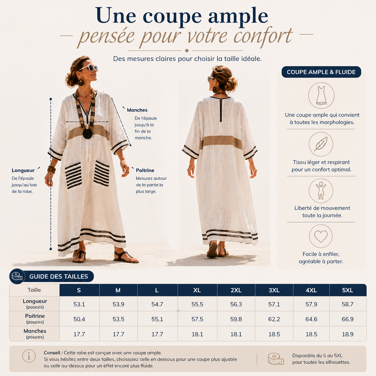 Lunévia™ — Robe longue bohème légère