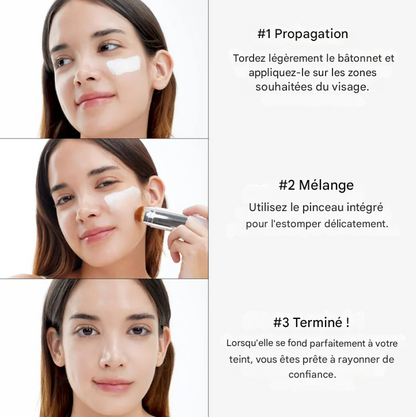 Blanc Cover™ – Stick Fond de Teint Adaptatif & Soin Coréen