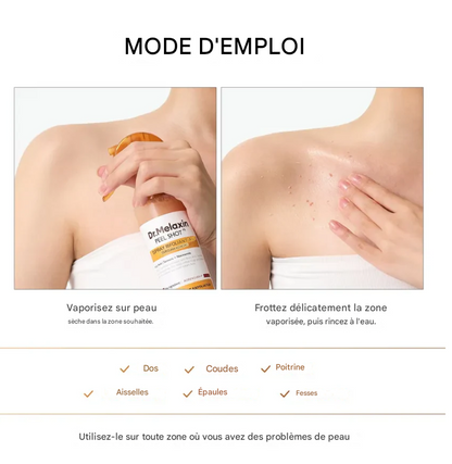 Dr. Melaxin™ Peel Shot – Spray Exfoliant Éclaircissant pour le Corps