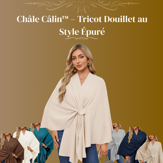 Châle Câlin™ – Tricot Douillet au Style Épuré