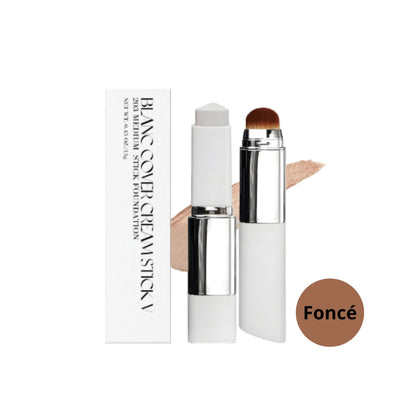 Blanc Cover™ – Stick Fond de Teint Adaptatif & Soin Coréen