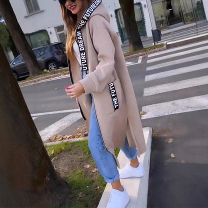 ÉclatHood™ – Sweat à capuche long et décontracté femme