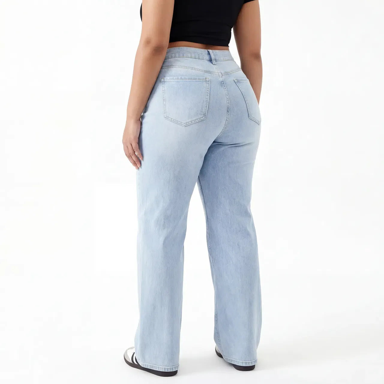CourbeChic™ Jean Wide Leg Sculptant BBL — Taille Mi-Haute