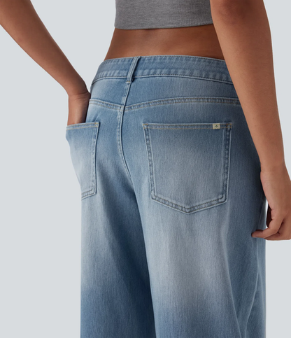 Jeans baggy décontractés et confortables avec coupe large tendance