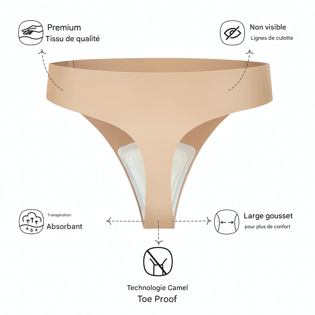 Inviséa™ – Culotte Sans Couture Anti-Pli à l’Avant