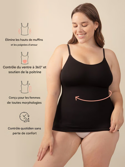 Débardeur Gainant Confortable - 3 en 1 ,Un gainage, un débardeur, et un soutien-gorge.