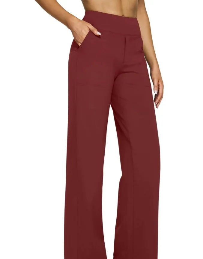 Élégancia™ – Pantalon Large Taille Haute Confort Chic