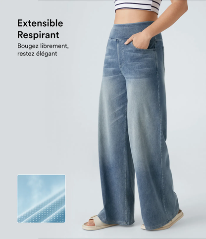 Jean Bootcut Taille Haute – Confort Extensible & Style Intemporel