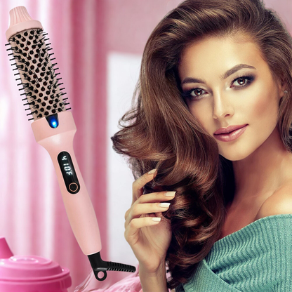 StyloFlex™ – Brosse Thermique 3-en-1 pour Lissage, Boucles et Volume