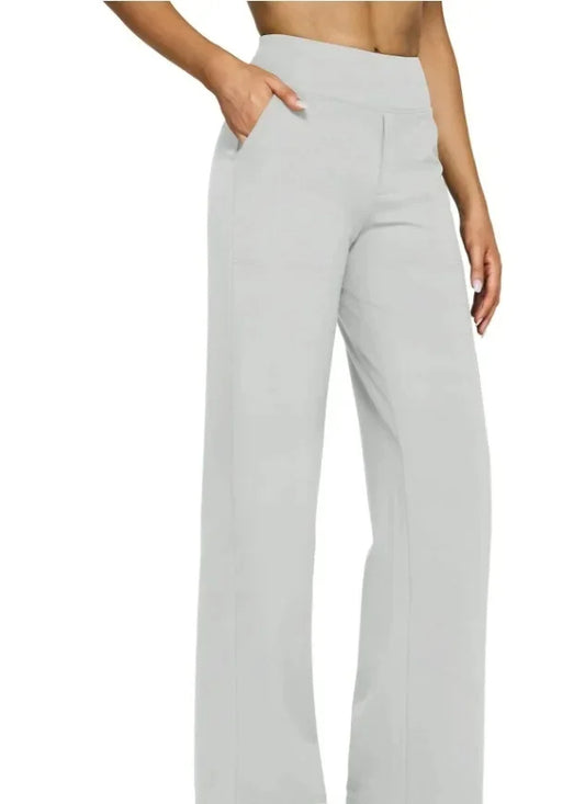 Pantalon de yoga femme à jambes larges
