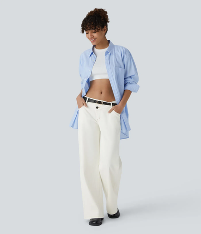 Jeans baggy décontractés et confortables avec coupe large tendance