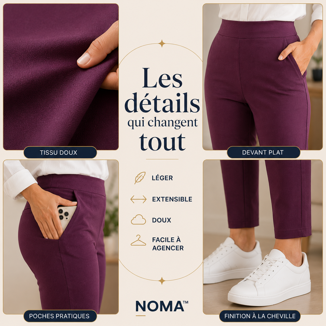 NOMA™ — Le pantalon extensible chic et confortable