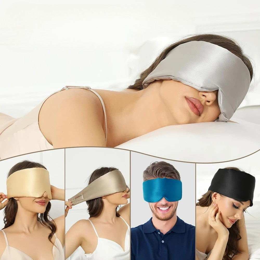 RêveSoie™ – Le Masque Doux en Soie pour un Sommeil Profond.