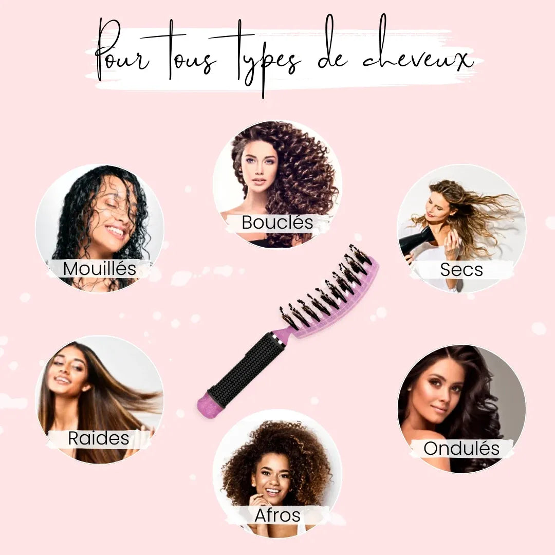 PopBrush — Brosse démêlante anti-casse pour toute la famille