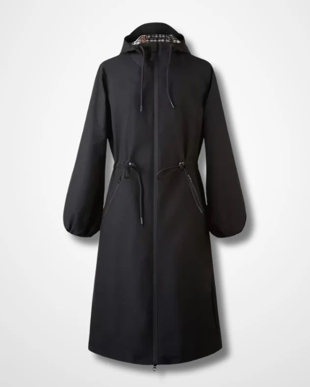 Pluvéline™ – Manteau Long Élégant & Imperméable à Doublure Couture