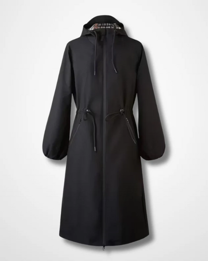 Pluvéline™ – Manteau Long Élégant & Imperméable à Doublure Couture