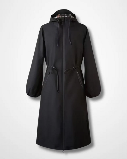Pluvéline™ – Manteau Long Élégant & Imperméable à Doublure Couture