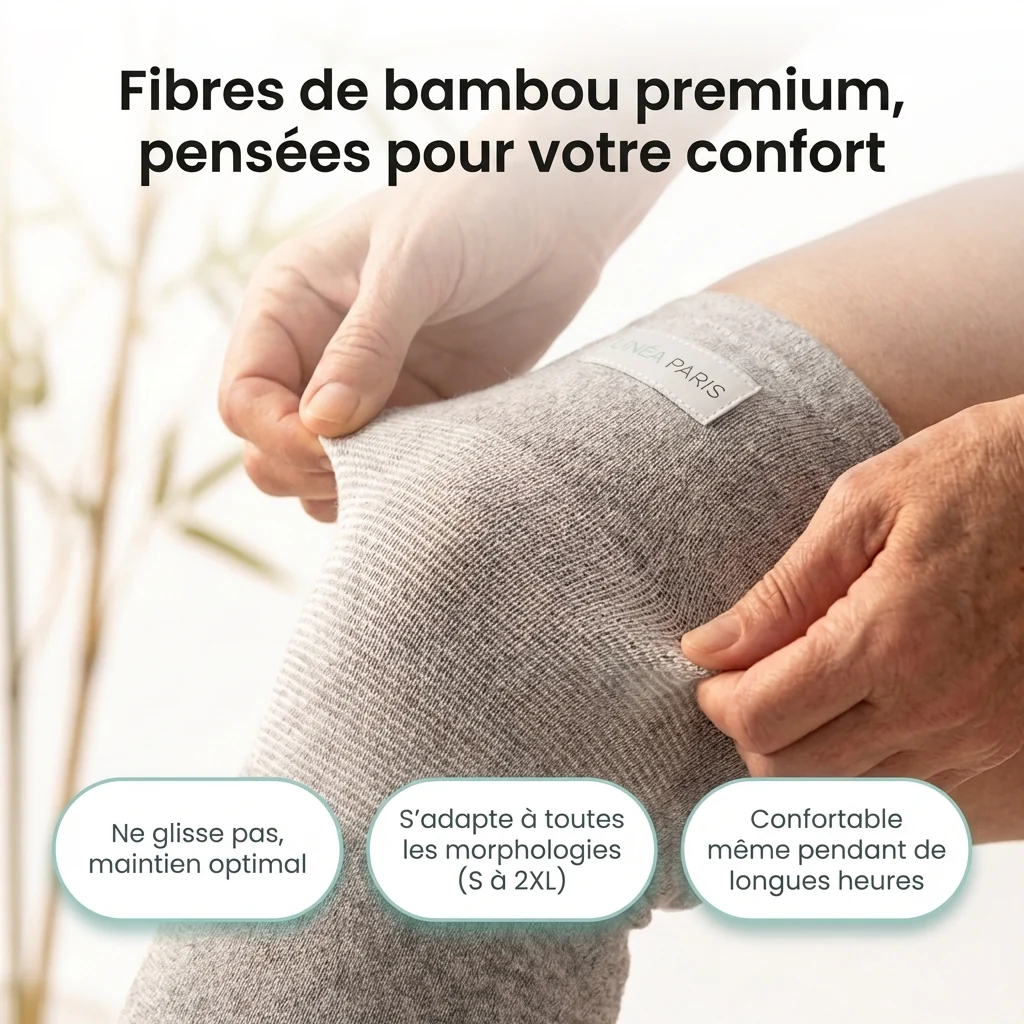NordaFlex™ — Genouillère Bambou Confort 360°