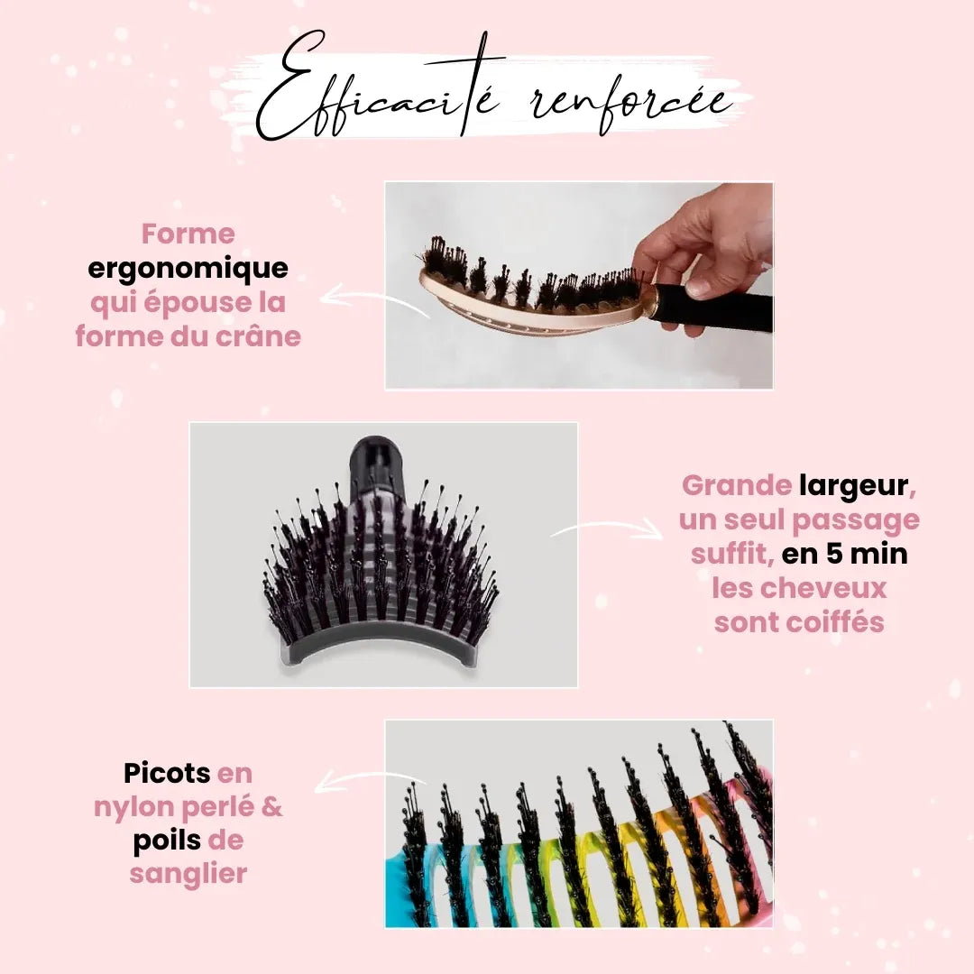 PopBrush — Brosse démêlante anti-casse pour toute la famille
