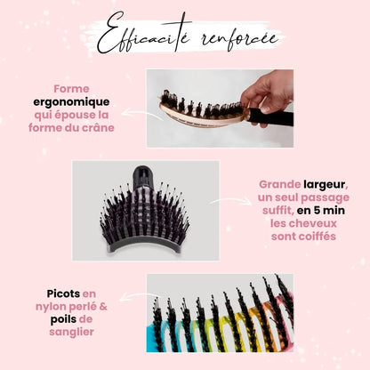 PopBrush — Brosse démêlante anti-casse pour toute la famille