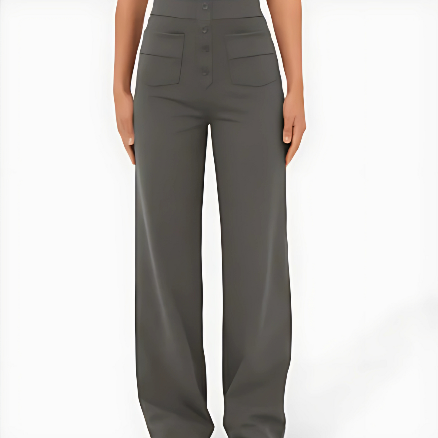 Pantalon décontracté à jambe droite et taille haute Quebecelle™