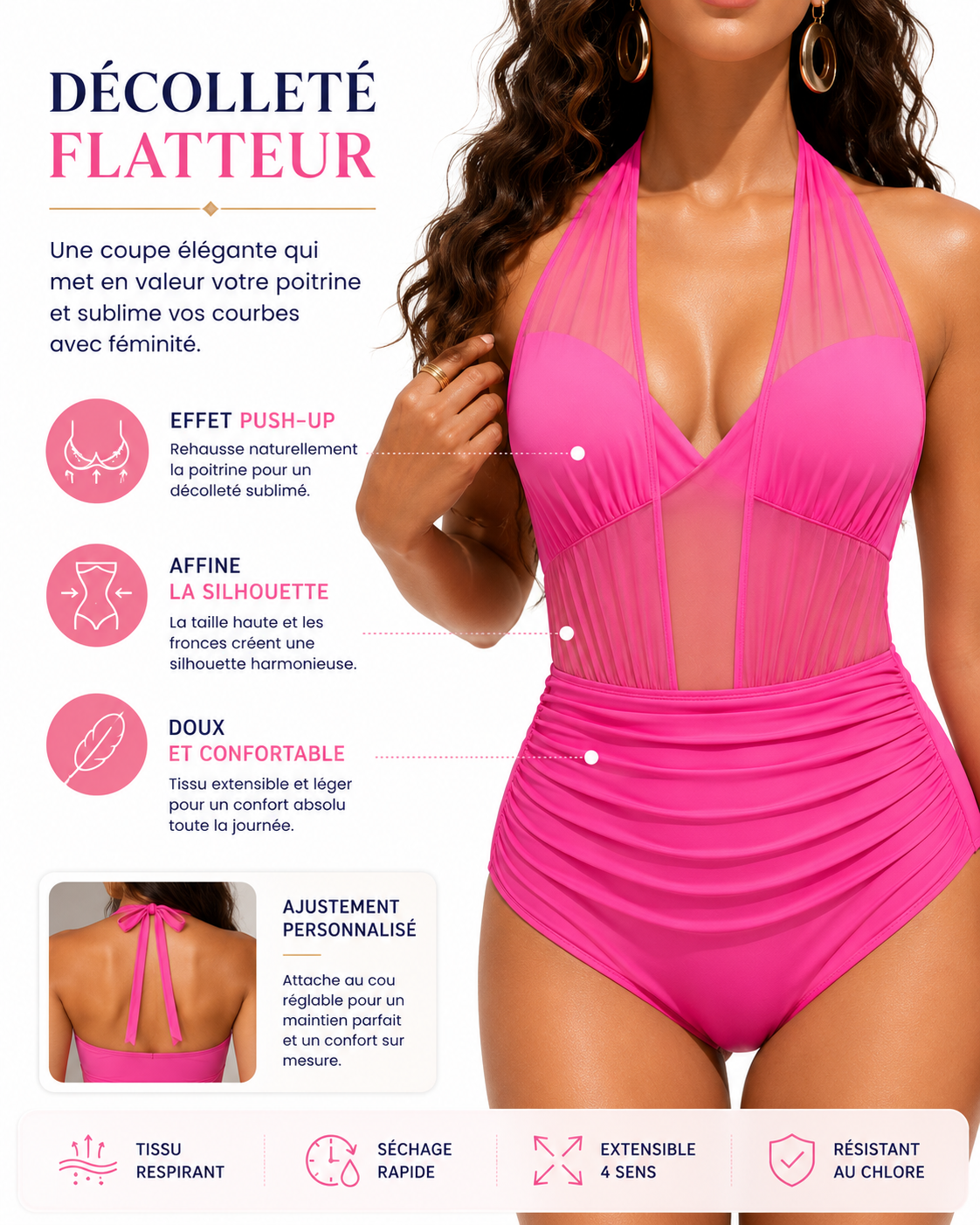 Maillot Transformable Taille Haute Floralie™